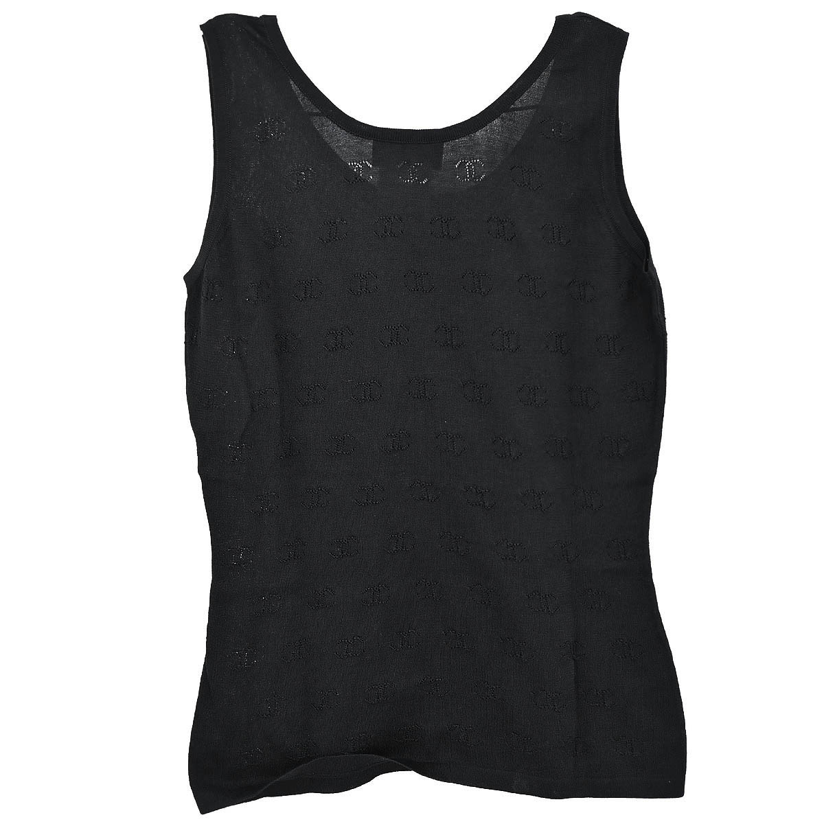 Chanel 1998 Sleeveless Tank Top Black #38