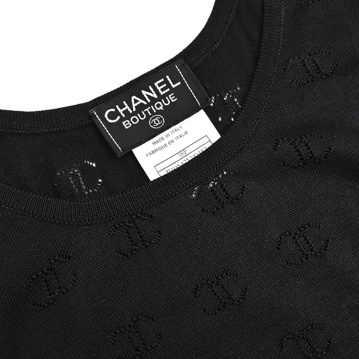 Chanel 1998 Sleeveless Tank Top Black #38