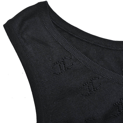 Chanel 1998 Sleeveless Tank Top Black #38