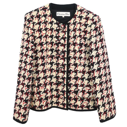 Christian Dior Collarless Single Breasted Jacket White #40–42