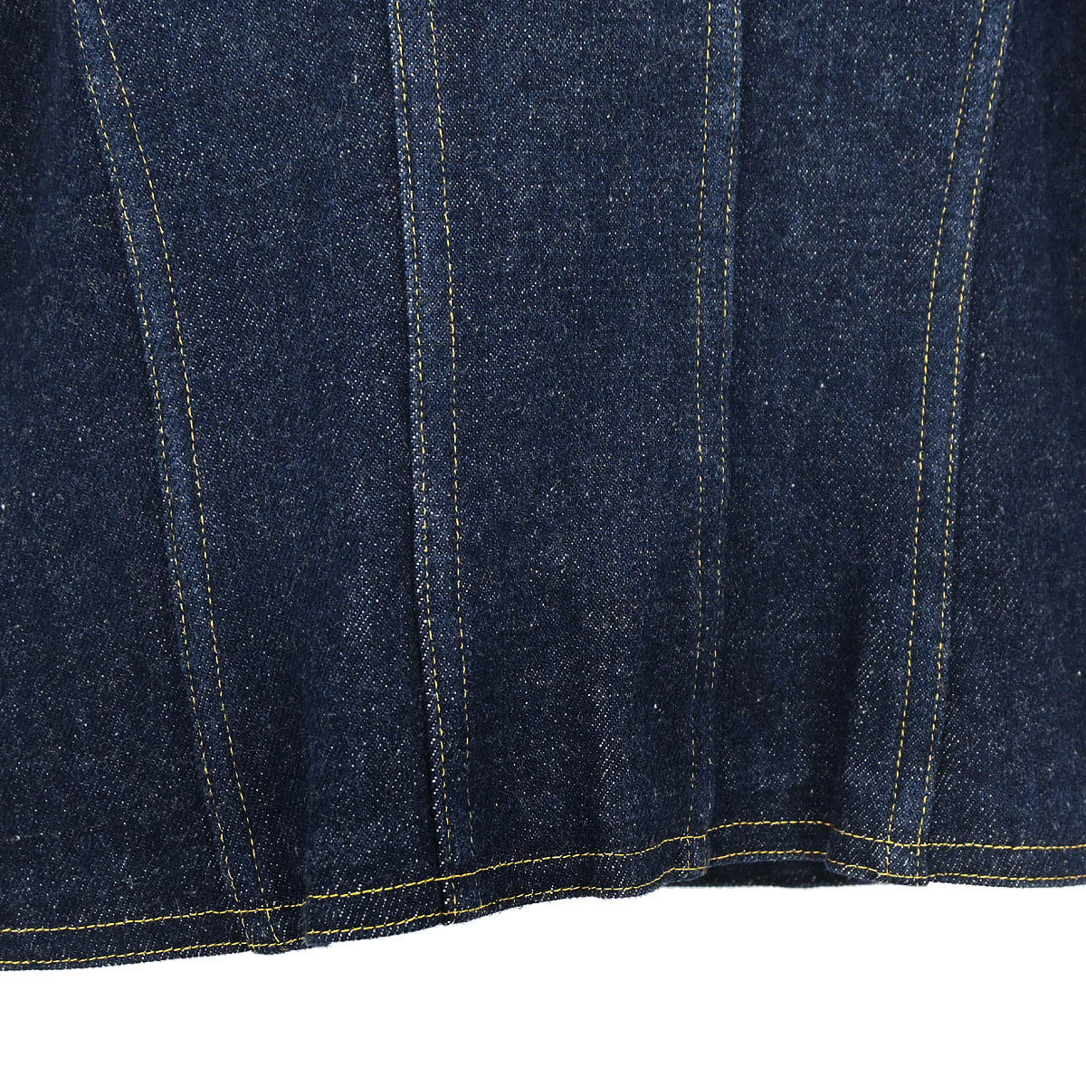 Chanel 1996 Single Breasted Collarless Denim Jacket Indigo #36