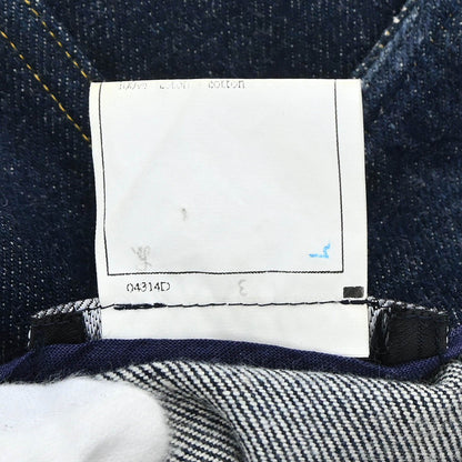 Chanel 1996 Single Breasted Collarless Denim Jacket Indigo #36