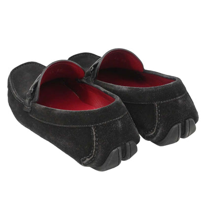 Salvatore Ferragamo * Gancini Pumps Black Suede Shoes 00 #6 1/2 EE