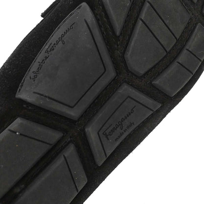 Salvatore Ferragamo * Gancini Pumps Black Suede Shoes 00 #6 1/2 EE