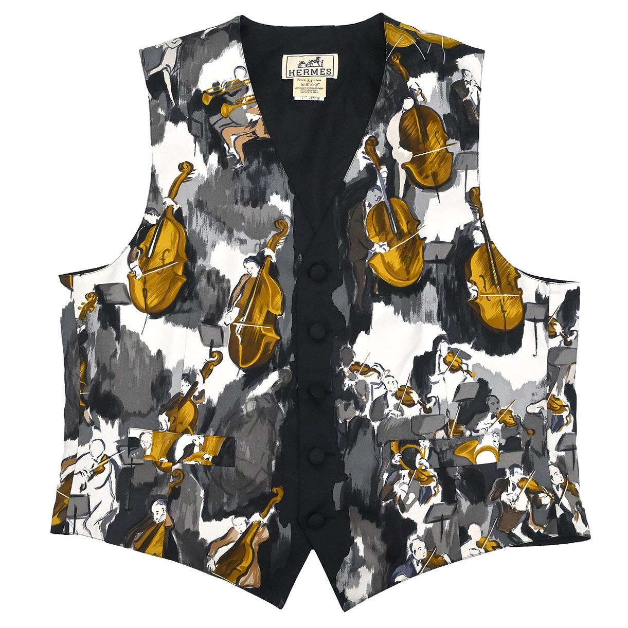 Hermes Sleeveless Jacket Vest Gray #54