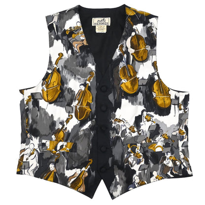 Hermes Sleeveless Jacket Vest Gray #54