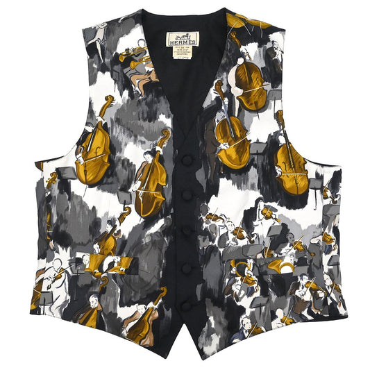Hermes Sleeveless Jacket Vest Gray #54