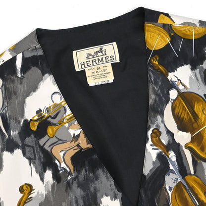 Hermes Sleeveless Jacket Vest Gray #54