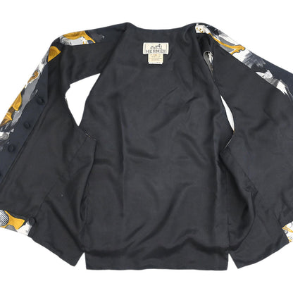 Hermes Sleeveless Jacket Vest Gray #54