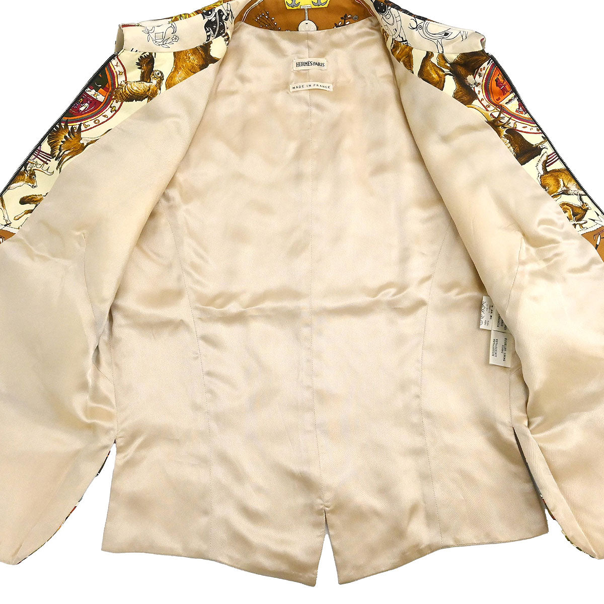 Hermes Zip-up Sleeveless Bomber Jacket Vest Brown #38