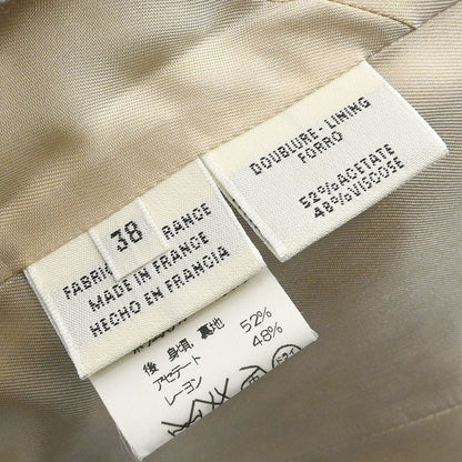 Hermes Zip-up Sleeveless Bomber Jacket Vest Brown #38