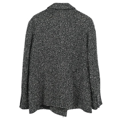 Chanel 2003 Double Breasted Tweed Jacket Black #46