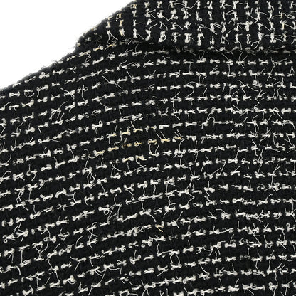 Chanel 2003 Double Breasted Tweed Jacket Black #46