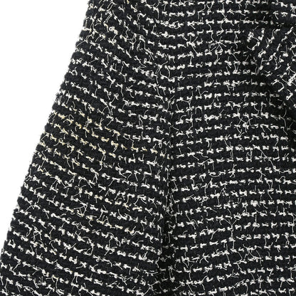 Chanel 2003 Double Breasted Tweed Jacket Black #46