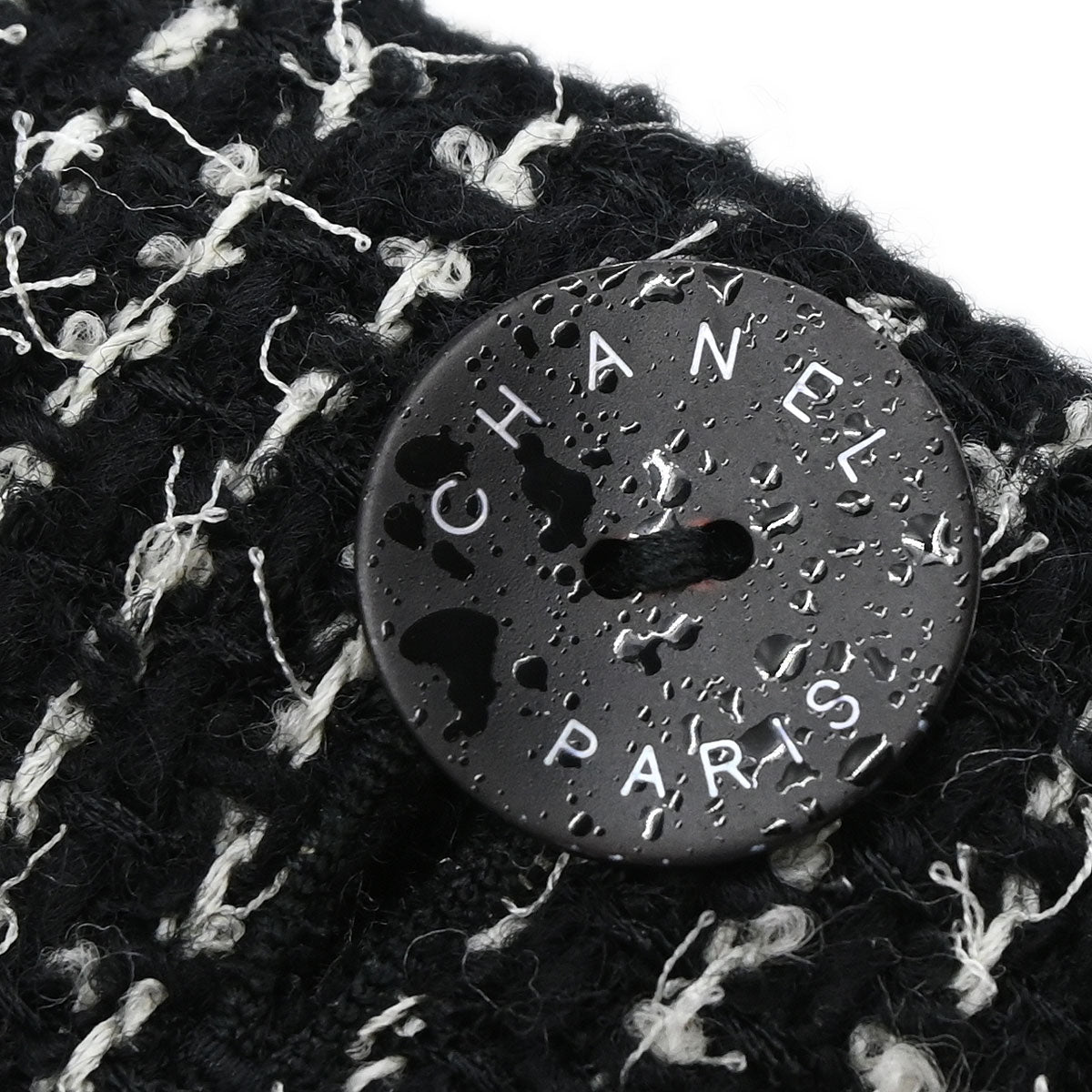 Chanel 2003 Double Breasted Tweed Jacket Black #46