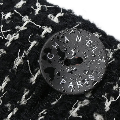 Chanel 2003 Double Breasted Tweed Jacket Black #46