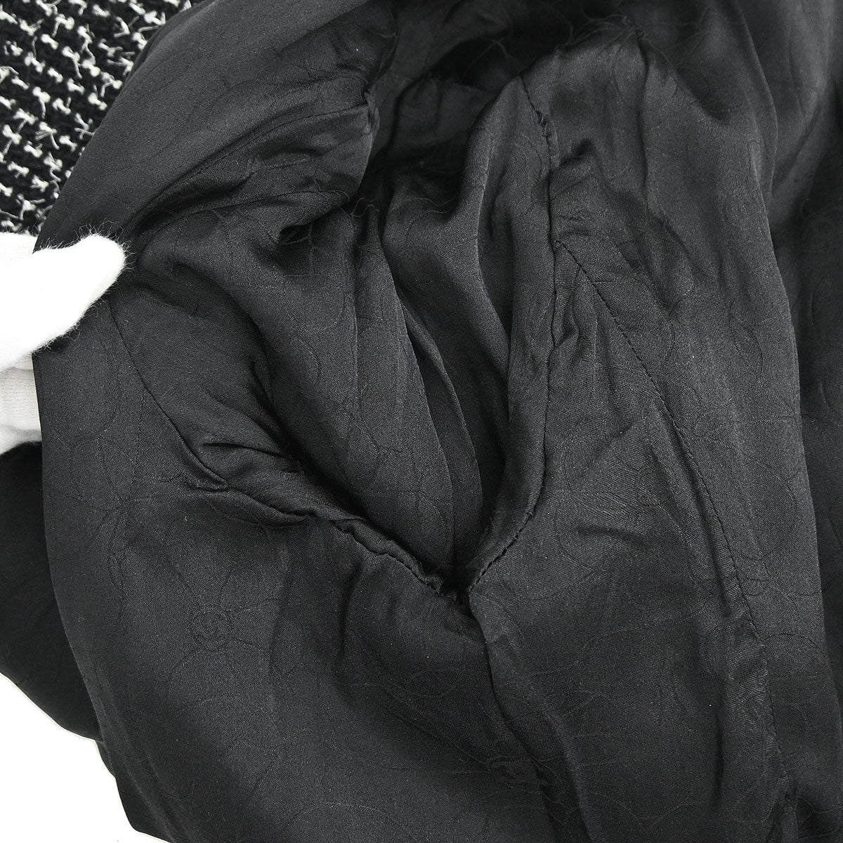Chanel 2003 Double Breasted Tweed Jacket Black #46