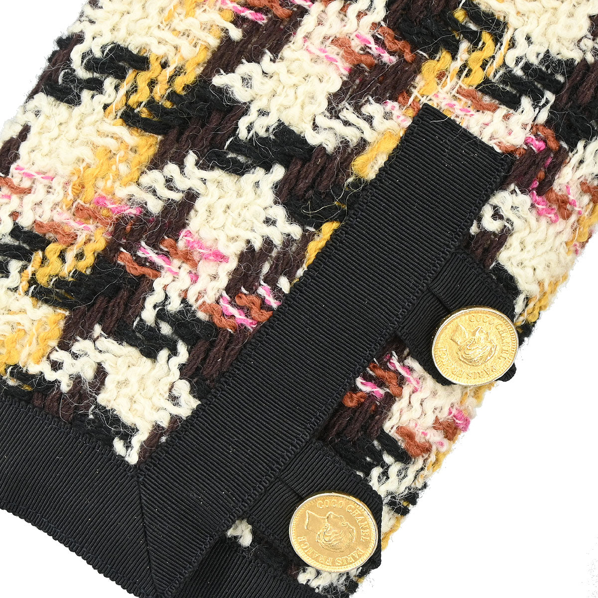 Chanel Setup Suit Jacket Skirt Tweed White #34