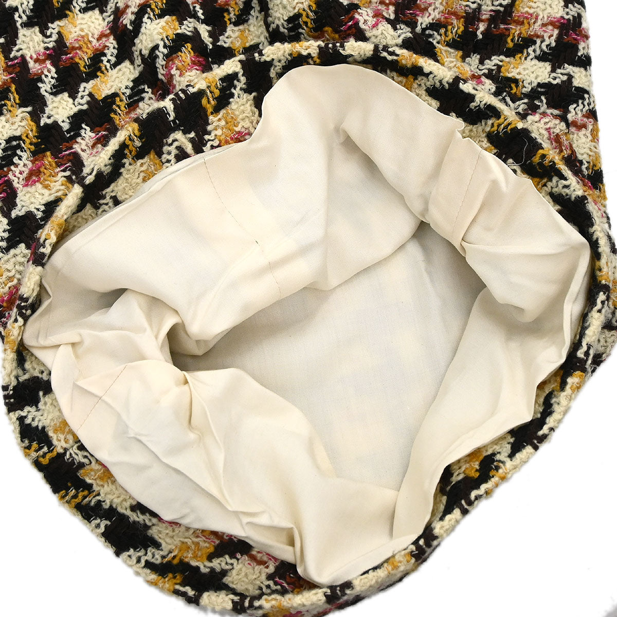 Chanel Setup Suit Jacket Skirt Tweed White #34