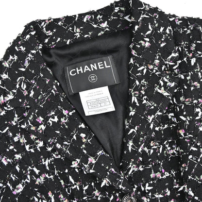 Chanel 2006 Single Breasted Tweed Jacket Black #36