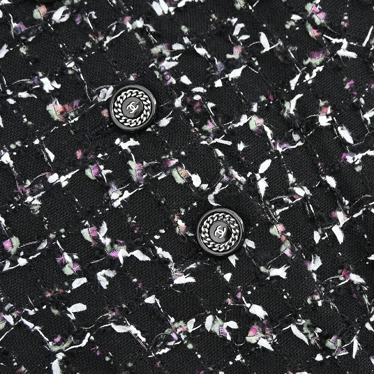 Chanel 2006 Single Breasted Tweed Jacket Black #36