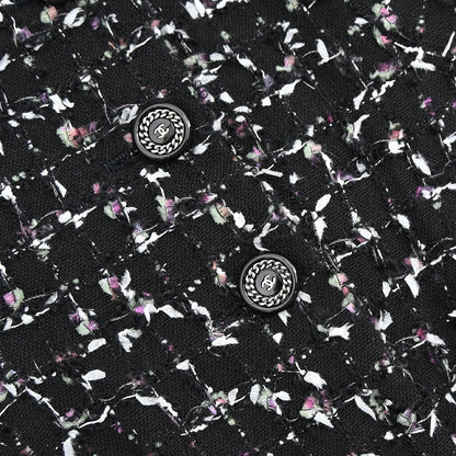 Chanel 2006 Single Breasted Tweed Jacket Black #36