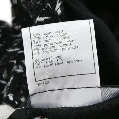 Chanel 2006 Single Breasted Tweed Jacket Black #36