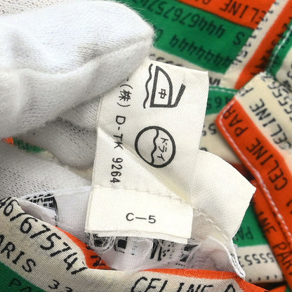 Celine Blouse Shirt Orange Green #40