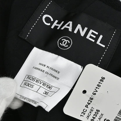 Chanel 2012 Single Breasted Jacket Black #36