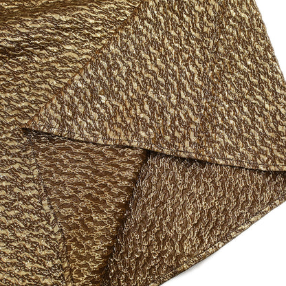 Chanel 1996 Set Tweed Jacket Sleeveless Top Brown Gold #44