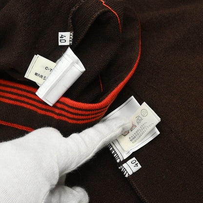 Chanel 1997 3 Setup Suit Cardigan Top Skirt Brown #40