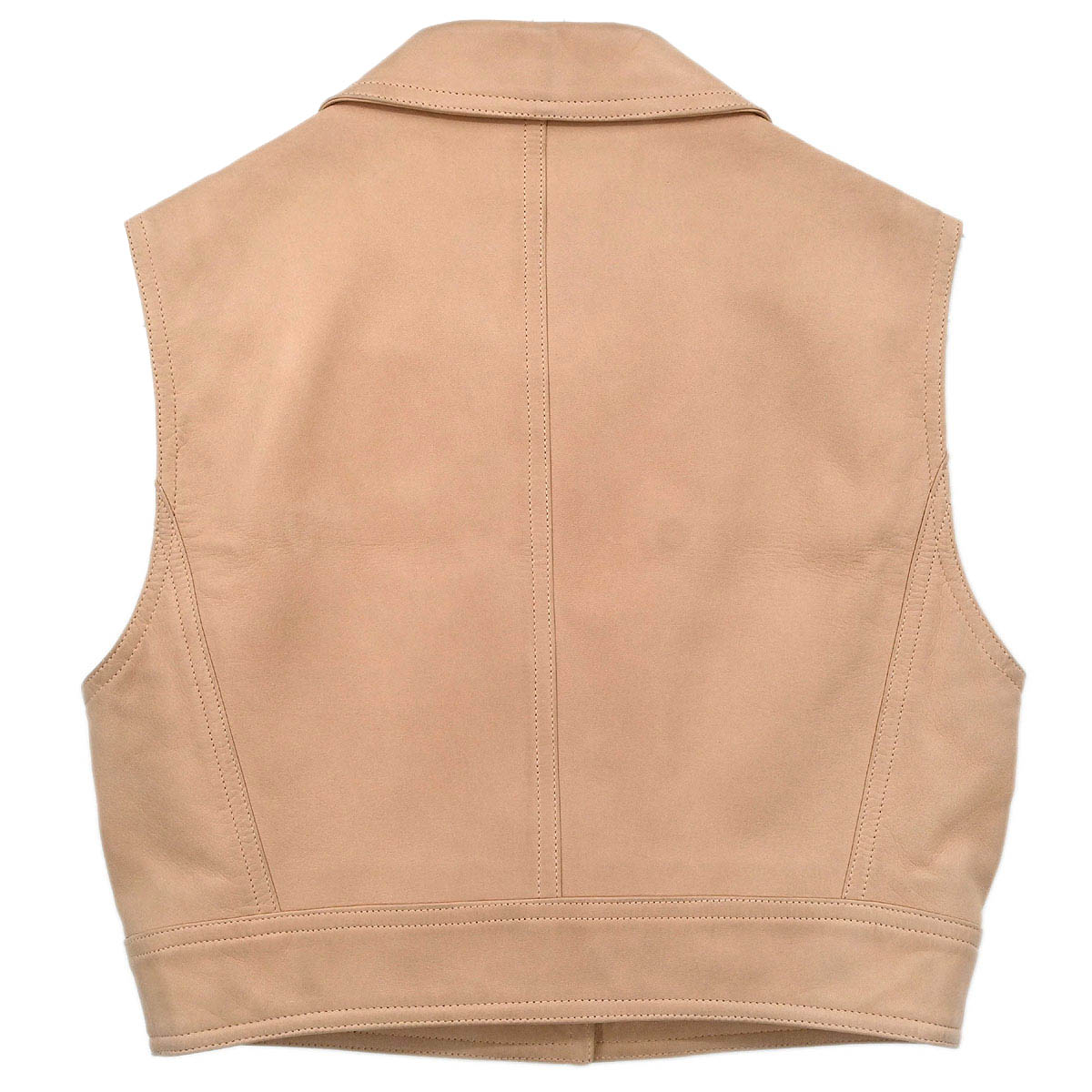Chanel 1995 Sleeveless Single Breasted Jacket Light Pink #38