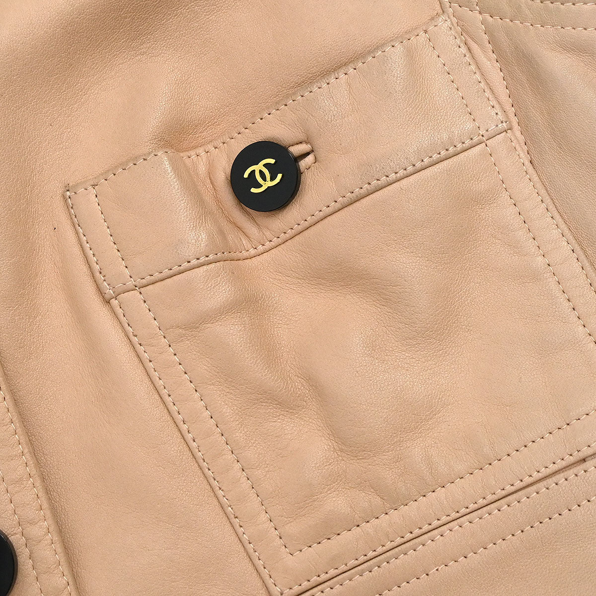 Chanel 1995 Sleeveless Single Breasted Jacket Light Pink #38