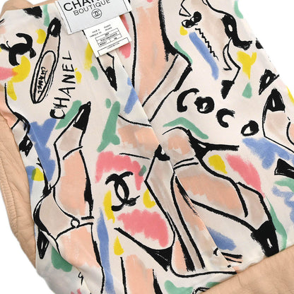 Chanel 1995 Sleeveless Single Breasted Jacket Light Pink #38