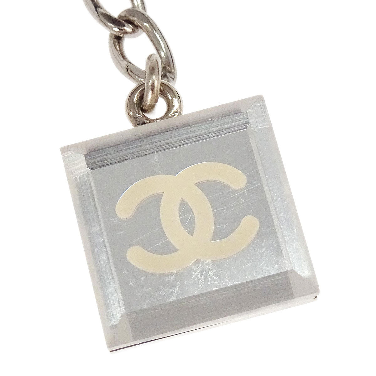 Chanel Silver Chain Charm Clip Brooch 03C