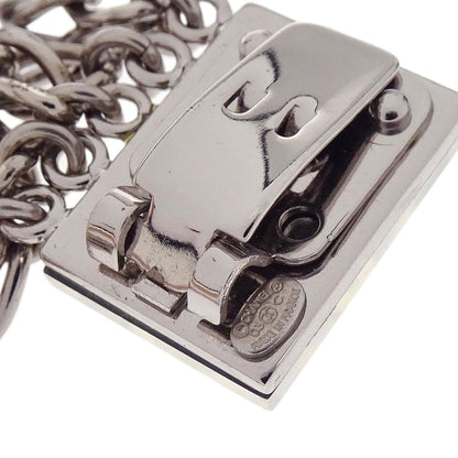 Chanel Silver Chain Charm Clip Brooch 03C