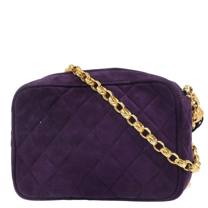 Chanel Purple Suede Camera Bag Mini