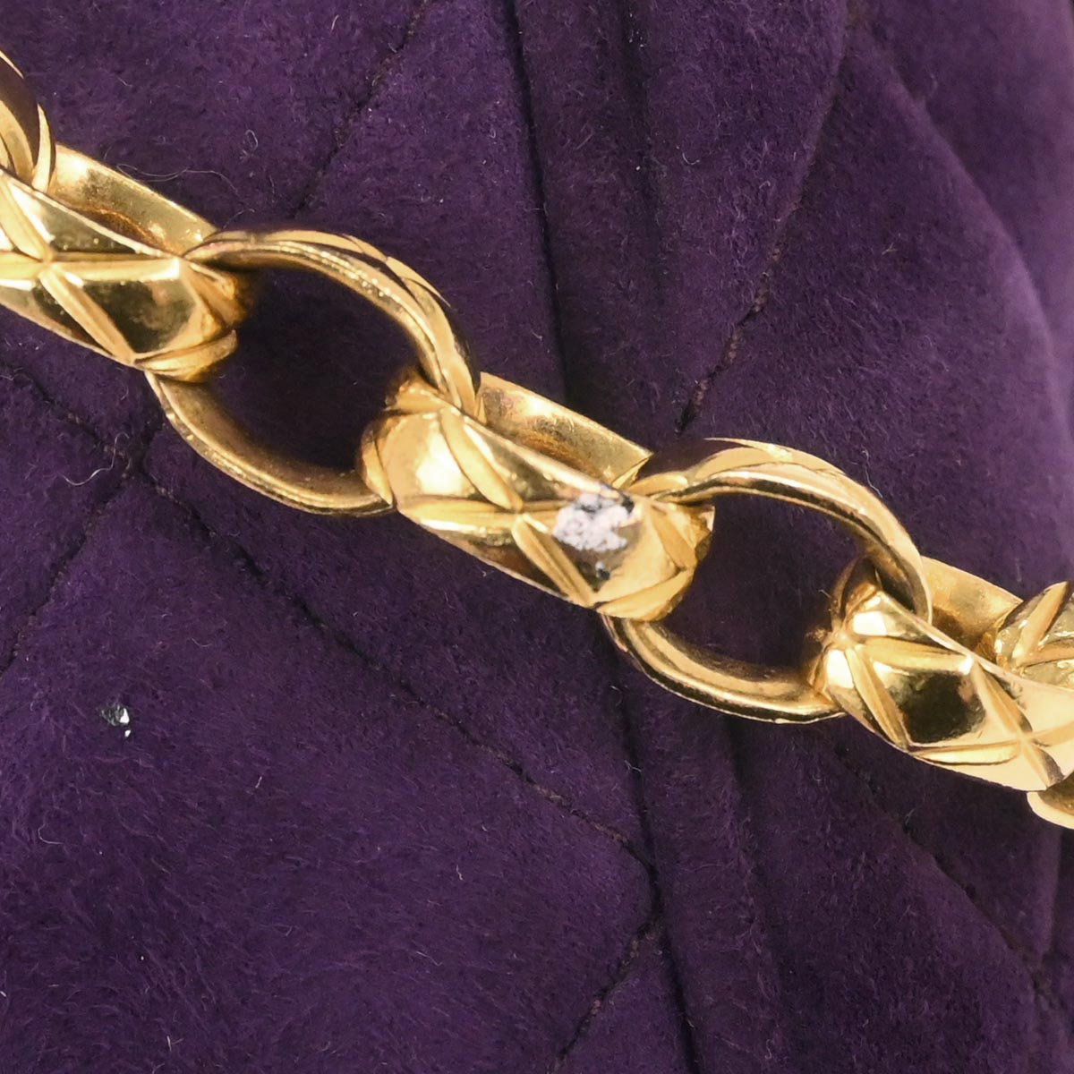 Chanel Purple Suede Camera Bag Mini