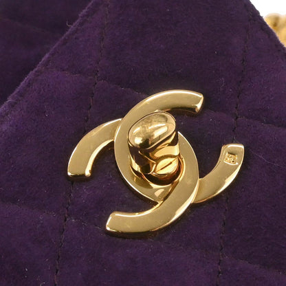 Chanel Purple Suede Camera Bag Mini