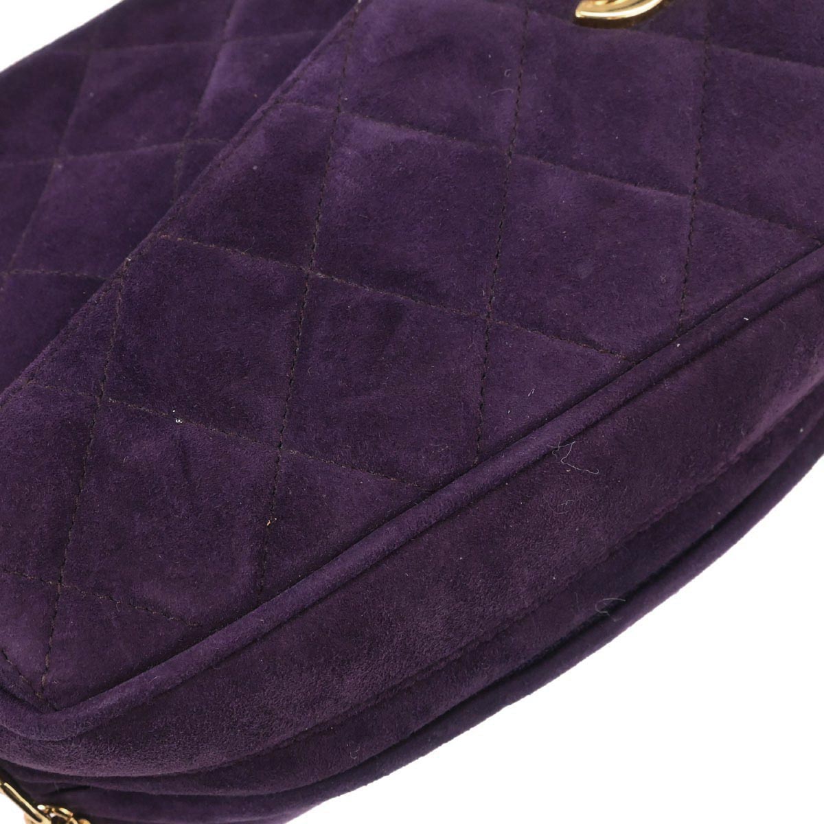 Chanel Purple Suede Camera Bag Mini