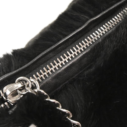 Chanel Black Lapin Fur Handbag