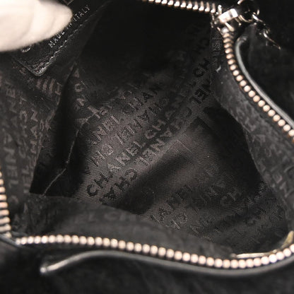 Chanel Black Lapin Fur Handbag
