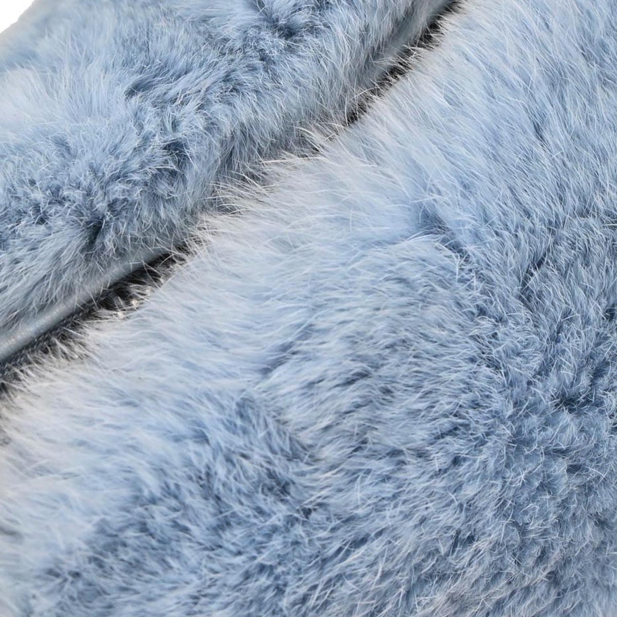 Chanel Blue Lapin Fur Handbag