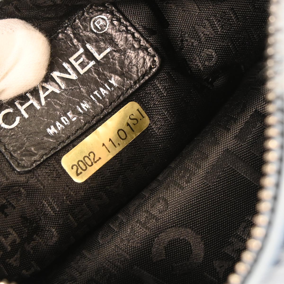 Chanel Blue Lapin Fur Handbag