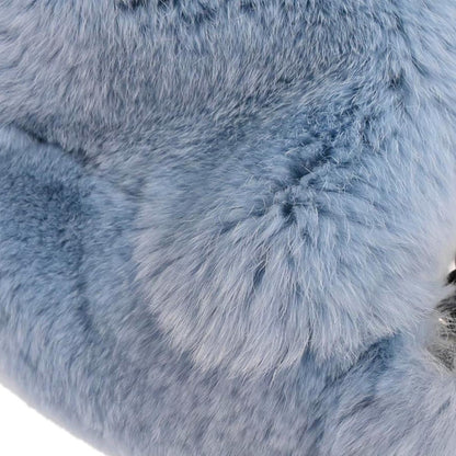 Chanel Blue Lapin Fur Handbag