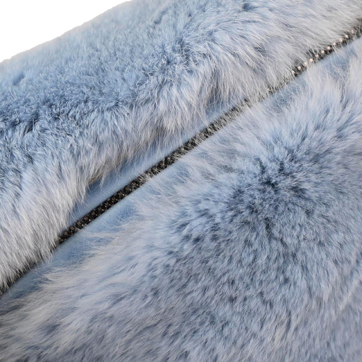 Chanel Blue Lapin Fur Handbag