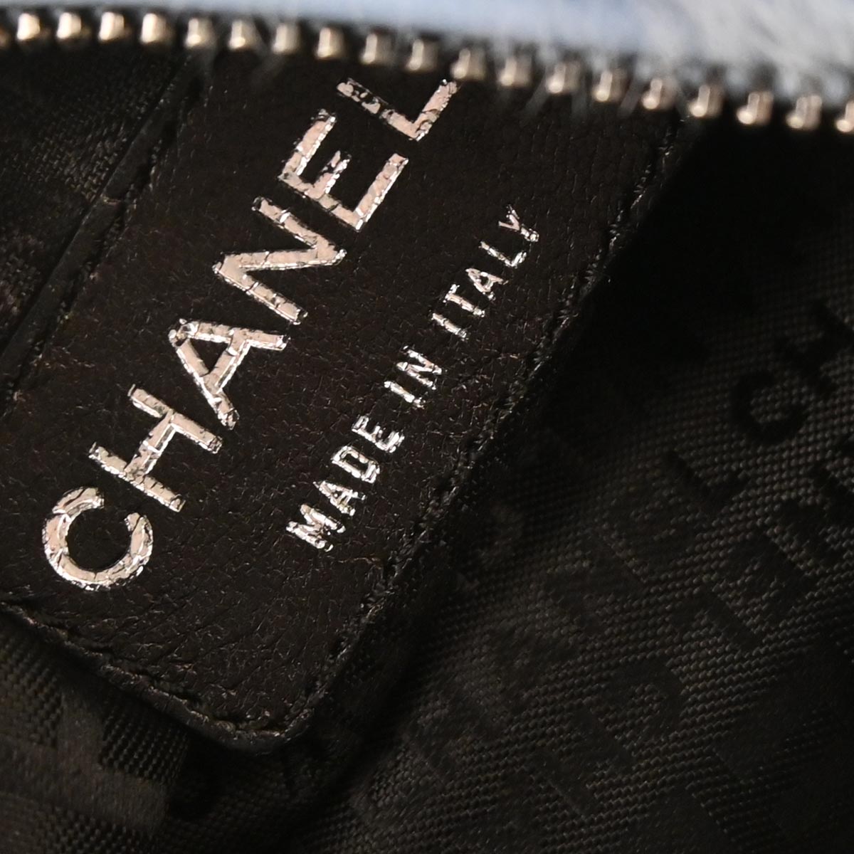 Chanel Blue Lapin Fur Handbag