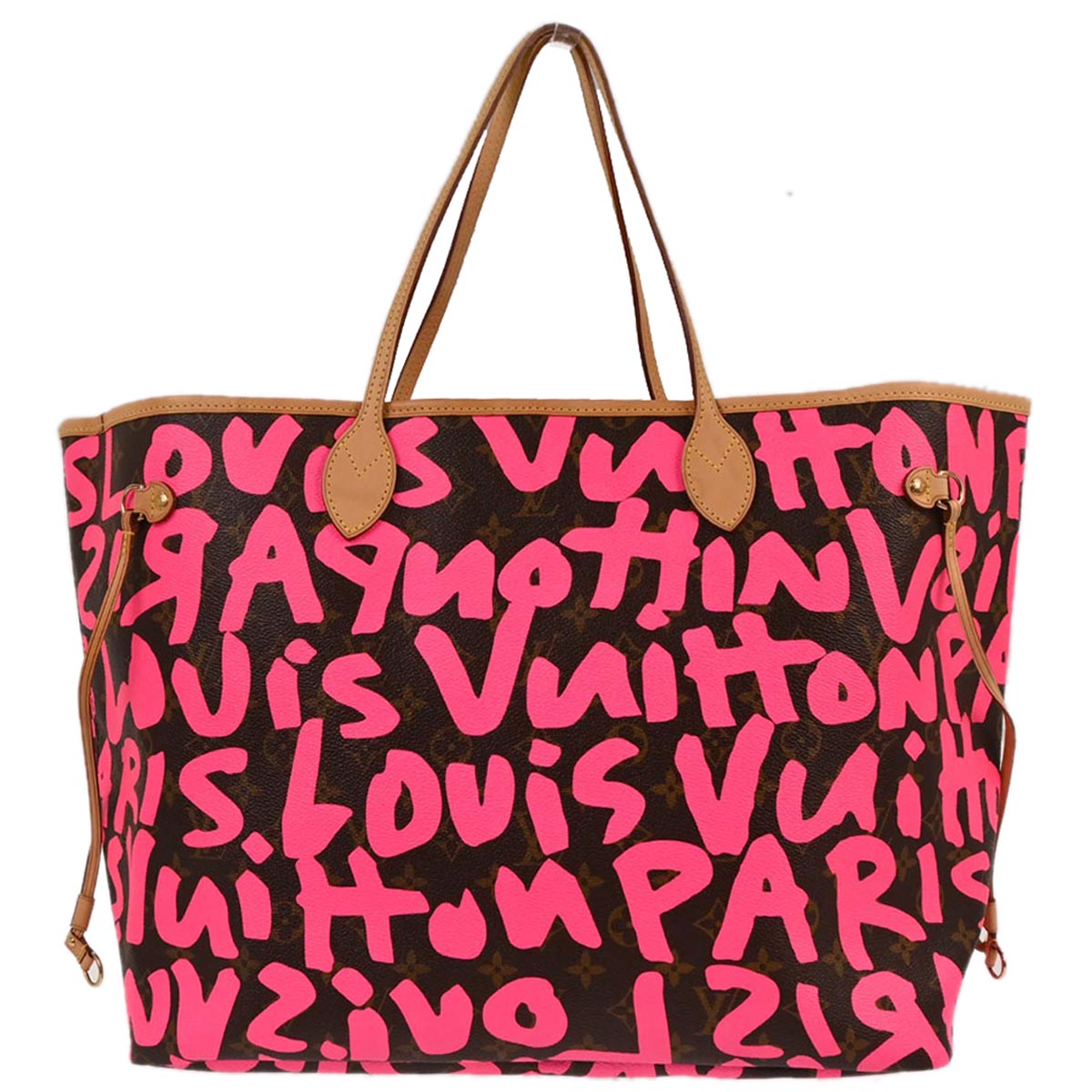 Louis Vuitton 2009 Pink Monogram Graffiti Neverfull GM Tote Bag M93701