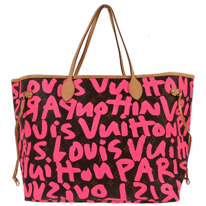 Louis Vuitton 2009 Pink Monogram Graffiti Neverfull GM Tote Bag M93701