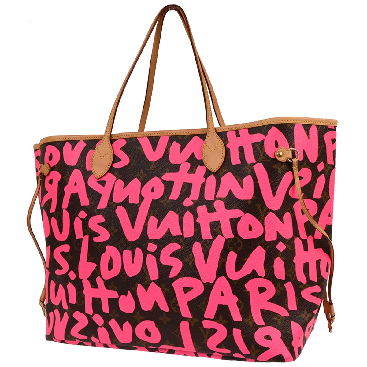 Louis Vuitton 2009 Pink Monogram Graffiti Neverfull GM Tote Bag M93701